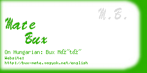 mate bux business card